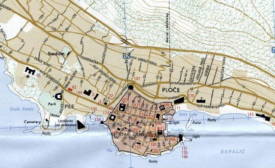 map of croatia dubrovnik. Map - Dubrovnik 1995